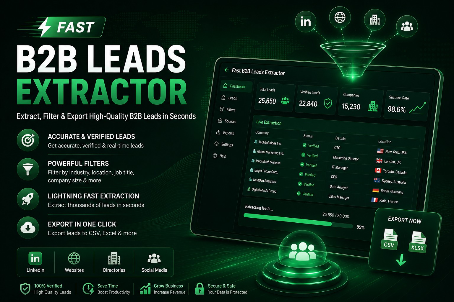 Fast B2B Leads Extractor